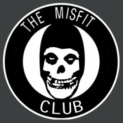 The Misfits Club Front & Back Print Design TD1 on a District ® - Perfect Tri ® Tee Design